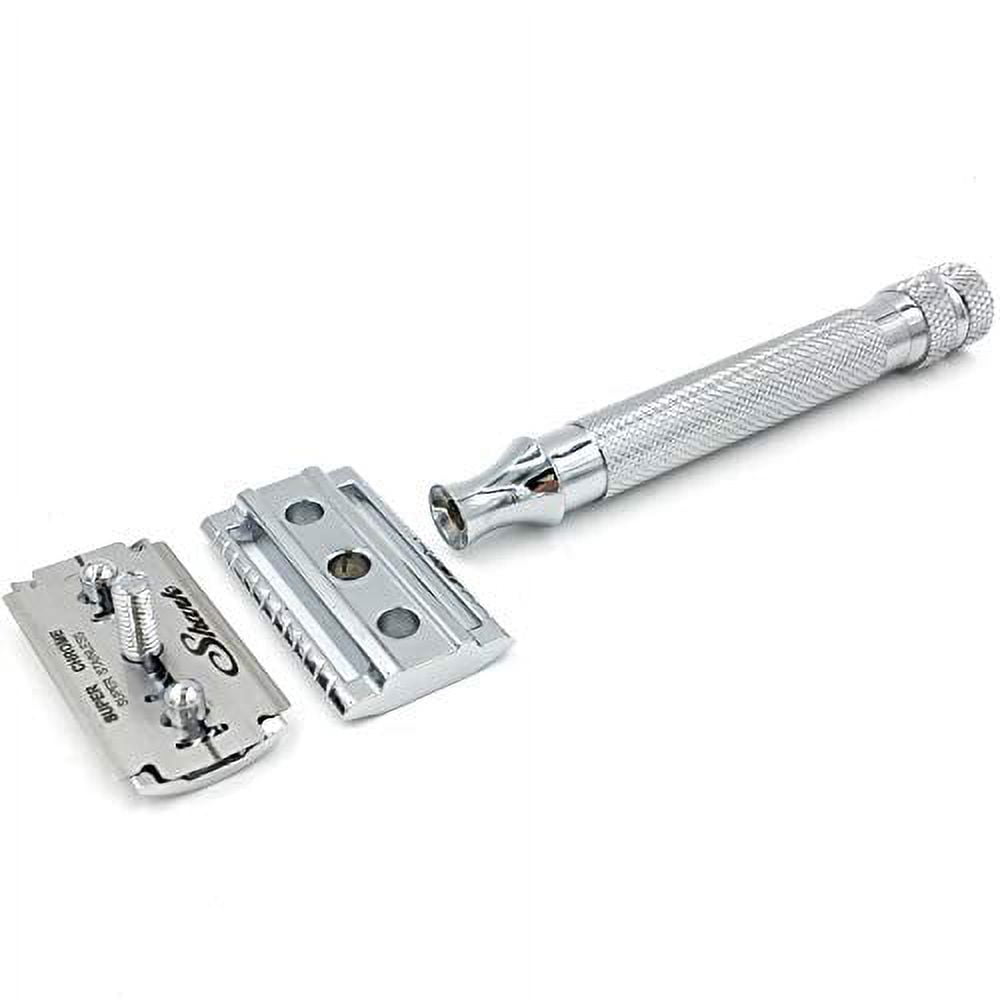 Parker 91R Super Heavyweight Double Edge Safety Razor & 5 Parker Premium Blades