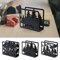 Xuniizn Napkin Holder for Table, Desk Organizer, Standing Napkin Dispenser Outdoor Farmhouse Black Cocktail Napkin Holders for Kitchen Coffee Shop Dining Room (4.7x1.7x3.9")