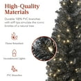 thumbnail image 4 of Best Choice Products 4.5ft Pre-Lit Black Artificial Christmas Tree, Holiday Pencil Tree w/ 100 Incandescent Lights, Base, 4 of 8