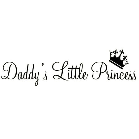 Vwaq Daddys Little Princess Nursery Wall Decals Cute Baby Quote