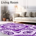 thumbnail image 2 of ODIKA 5'x7' Machine Washable Non-Slip Area Rug, Enchanted Medallion High Traffic Rug, Purple, 564952, 2 of 7