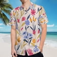 thumbnail image 5 of High Quality Hawaiian Shirts for Men Short Sleeve Aloha Beach Shirt Floral Summer Casual Button Down Shirts Blouses M7GIMY, 5 of 7