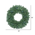 thumbnail image 2 of Vickerman 48" Oregon Fir Artificial Christmas Wreath, Multi-colored Single Mold LED Wide Angle Lights - Faux Holiday Wreath - Indoor Seasonal Home Wall Decor, 2 of 2