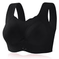 thumbnail image 2 of Hxshgdsn Wireless Bras for Women Full Coverage Wide Strap Seamless Lace Comfy Sport Bra（Black/XL）, 2 of 7