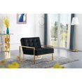 thumbnail image 2 of Meridian Furniture Pierre Black Velvet Accent Chair, 2 of 5