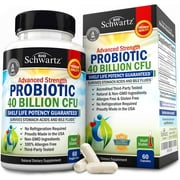 BioSchwartz Probiotic 40 Billion CFU - Probiotics for Women and Men with Prebiotics, Lactobacillus Acidophilus, Astragalus for Gut Health, Digestive Relief - Shelf Stable Supplement, N