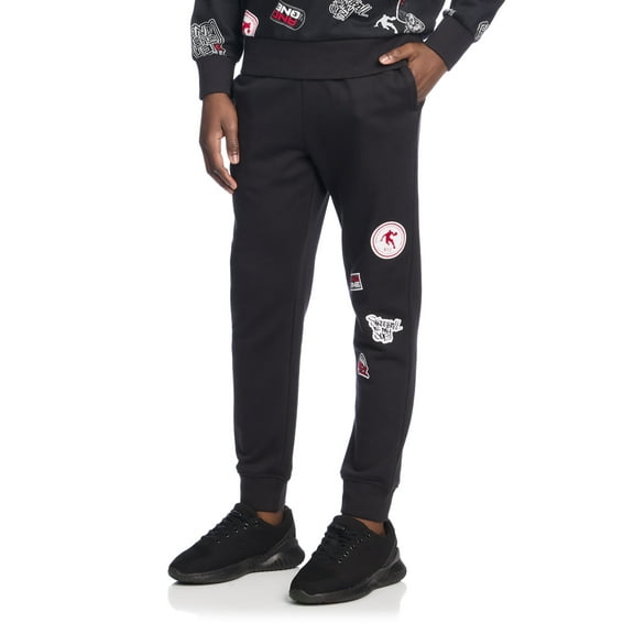 AND1 Boy's Athletic Sticker Graphic Fleece Jogger, Sizes 4-18