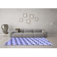 thumbnail image 2 of Tapis Moderne Abstrait Bleu Lavable en Machine, wshabs45blu, 2 of 4