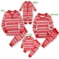 thumbnail image 2 of Gyratedream Elk Striped Christmas Matching Family Pajamas Sets Long Sleeve Pullover Pants PJs Loungewear, 2 of 7