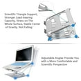thumbnail image 4 of Laptop Stand, Laptop Riser, Aluminum Ergonomic Laptops Elevator for Desk, Metal Holder Compatible with Mac MacBook Pro Air, , HP, Dell, More 10-15.6 Inch PC Notebook, LS1 Silver, 4 of 7
