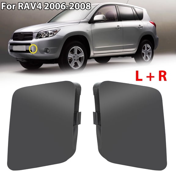 AUTOXBERT 2pcs Front Tow Hook Cover Eye Cap for Toyota RAV4 2006-2008 Right Left Bumper