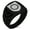 Black, variant on Stainless Steel Annulet Fidelity Coat of Arms Shield Chevron Pattern Biker Style Polished Ring
