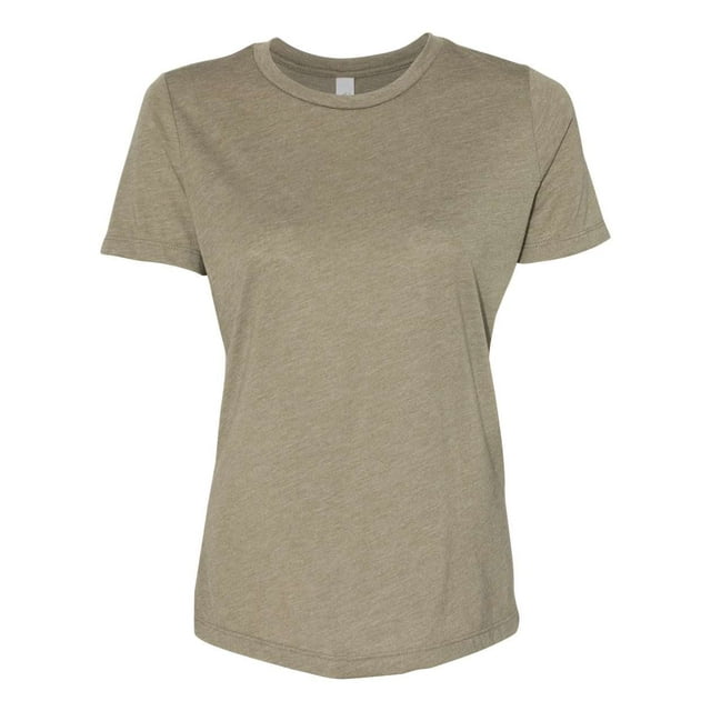 BELLA+CANVAS 6400 - T-Shirt en Jersey à Manches Courtes Décontracté, P, Mélange Olive