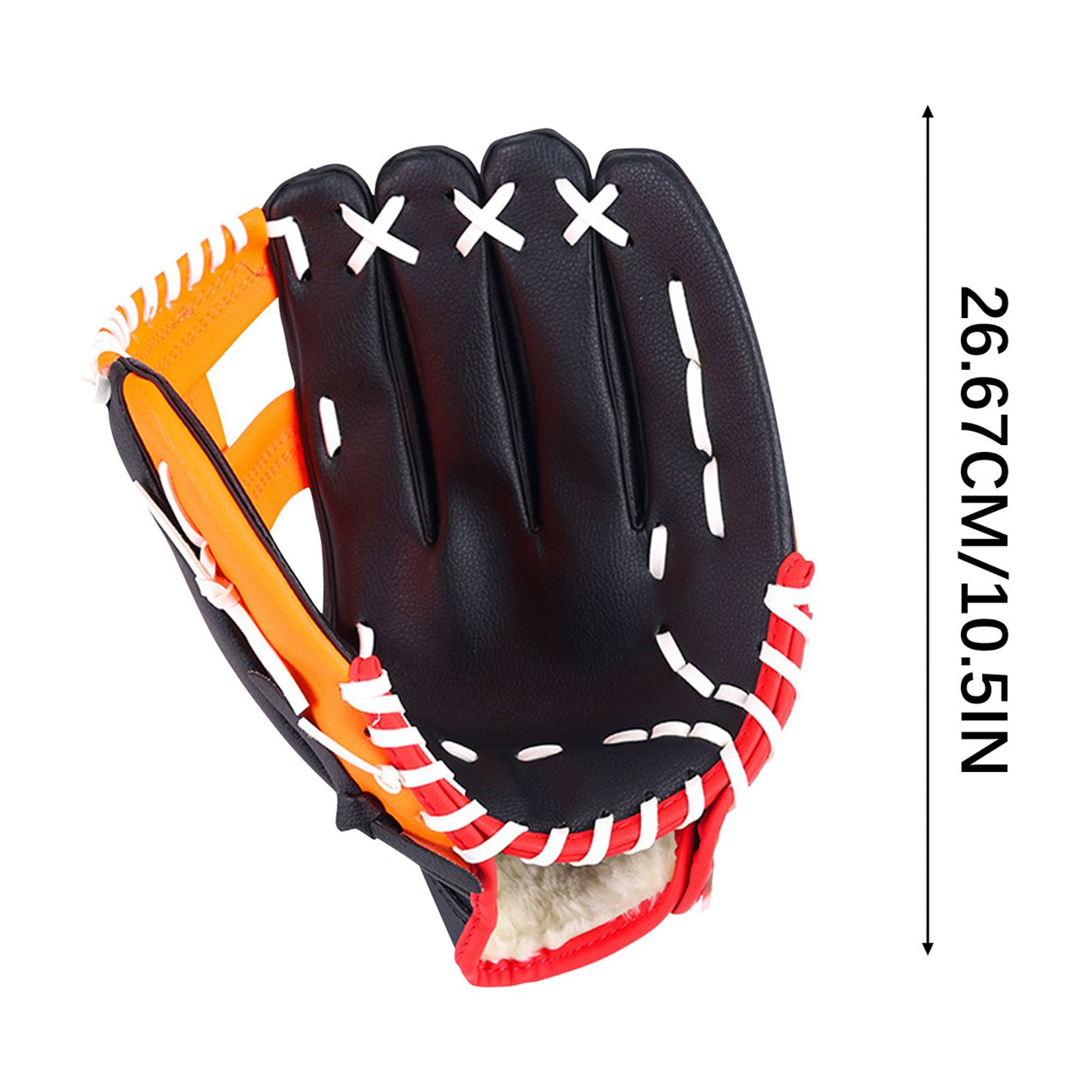 12.5" Baseball Glove For Left Hand - PU Leather Softball Mitt For Beginners, Training, And Practice