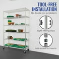 thumbnail image 4 of SafeRacks 6 Tiered Storage Shelves with Steel Wire Shelving Unit, Silver, 4 of 7