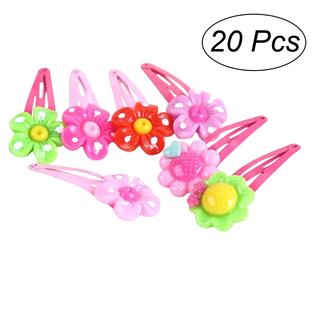Hemoton 20pcs Baby Girls Hair Clips Hair Bows Hair Claw Snap Hairpin