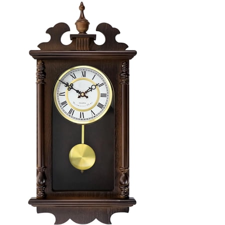 Traditional Pendulum Wall Clock with Roman Numeral Dial