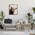 thumbnail image 3 of Stupell Industries Wooly Cattle Portrait Animals & Insects Photography Gold Floater Framed Canvas Art Print Wall Art, 25 x 31, 3 of 10