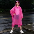 thumbnail image 7 of Dongrere Reusable Rain Poncho, Hooded Waterproof Lightweight Rain Cape, Raincoat for Women Men Outdoor Hiking Travel Use, Red, 7 of 7