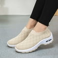 thumbnail image 2 of Mostsola Sneakers for Women Knitted Slip on Sock Shoes Casual Loafers Arch Support Walking Shoes, 2 of 9