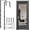 Black, variant on Neighborly Nook Over The Door Mirror Hanger, Adjustable Door Mirror Hanger, Five-Hole Over The Doors-Mirrors Hook, Mirrors Doors Hangers with 2 Iron Filings and Screws (Black)
