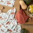 thumbnail image 2 of MARTHA STWEART Autumn Harvest Mushroom Plaid Kitchen Towel 3-Pack Set, 100% Cotton with Absorbent Terrycloth, Decorative Kitchen Towels, Burnt Orange/Green/White, 16"x28", 2 of 6