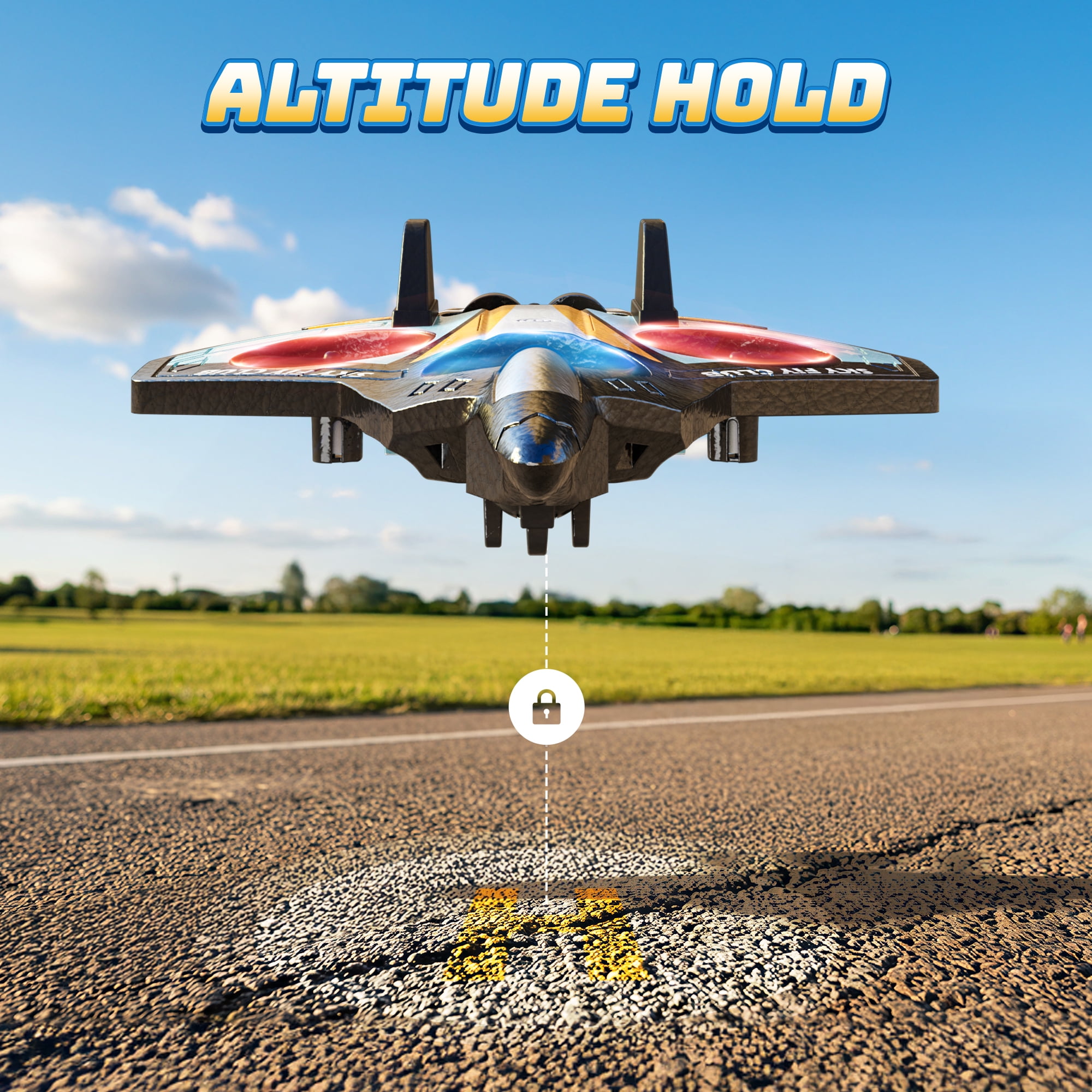 Drones for Kids Mini Stunt Remote Control Airplane, Lightweight Foam Design Plane with 2.4GHz Headless Mode Gliding, One-Key Takeoff, 2 Batteries