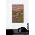 thumbnail image 2 of Vail, Colorado, Moose and Mountain Stream at Sunset Birch Wood Wall Sign (12x18 Rustic Home Decor, Ready to Hang Art), 2 of 4