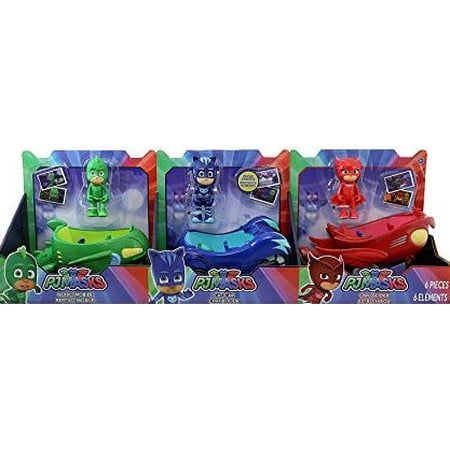 - PJ Masks Die-Cast Car- 3pk including Cat Boy, Owlette & Gekko