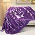 thumbnail image 3 of Mom Blanket Gift for Mom for Mothers Day from Daughter Mom Gift from Son - Best Mom Ever Pink Blanket for Sofa Bed-Birthday for Mother from Son Daughter 50''x60'', 3 of 5