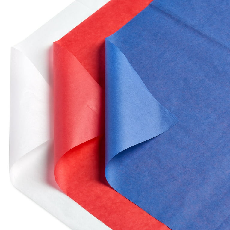 Bolsome 100 Sheets Red White Blue Silver Tissue Paper for Christmas Gift  Wrapping, 20 * 14 Inches Patriotic Tissue Paper for Veterans Day Xmas Gift