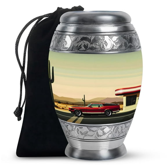 KARYLIZ Race Car Urns For Ashes - Funeral Urns For Human Ashes Adult - Racer Car Large Urn For Human Ashes - Memorial Urns For Human Ashes Adult Male - Cremation Urns For Human Ashes ( 10 Inch)