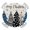 Blue Black Gray, variant on Cute Dog Round Tablecloth for 45-54 Inch Tables, Fitted Table Cover with Elastic Edge, Red Scarf Black Dog Paw Print Waterproof Outdoor Table Cloth Protector for Patio Garden Dinner Picnic