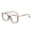 Brown, variant on Black Women'S Black Frame Blue Light Blocking Reading Glasses Stylish Oversized Design For Digital Screen Use