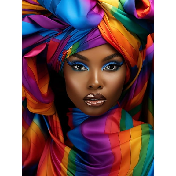 DIY 5D Diamond Painting Kit (For Adults) Diamond Painting "African Women, African Americans" - Full Diamond Crystal Rhinestone Embroidery Craft Kit, Can Be Used as Gift, Wall Decoration