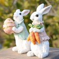 thumbnail image 5 of Easter Bunny Decorations Spring Home Decor Bunny Figurines(Easter White Rabbit 2pcs), 5 of 5