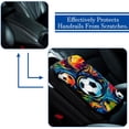 thumbnail image 5 of Football Soft, Comfortable, Furry Printed Car Armrest Cover - Armrest Accessory - 12.5x8.2 Inch, 5 of 6