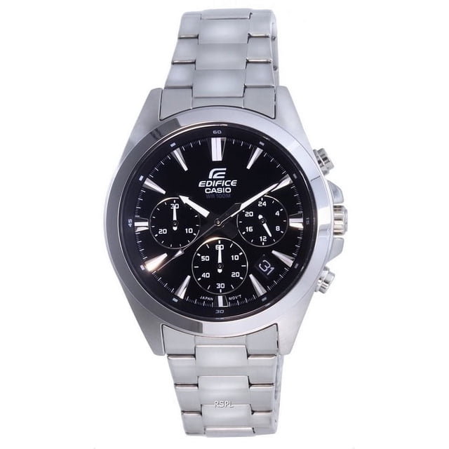 Casio Reloj Edifice Cronógrafo Analógico de Cuarzo de Acero Inoxidable EFV-630D-1AV EFV630D-1 100M para Hombre