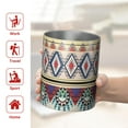 thumbnail image 5 of 12oz Coffee Tumblers Blue Boho Tribal Masks and Diamonds Pattern Stainless Steel Vacuum Insulated Travel Tumbler Coffee Cups Mug with Lid and Straw with Cleaning Brush for Cold & Hot Drinks, 5 of 5