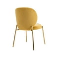 thumbnail image 7 of Modern Dining Chair Velvet Upholstered Side Chair Soft Leisure Chair, Yellow, Set of 2, 7 of 7