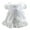White, variant on Visland Lace Bowknot Decor Faux Pearls Collar Flying Sleeve Dog Dress Pet Cat Dog Princess Tulle Dress Pet Supplies