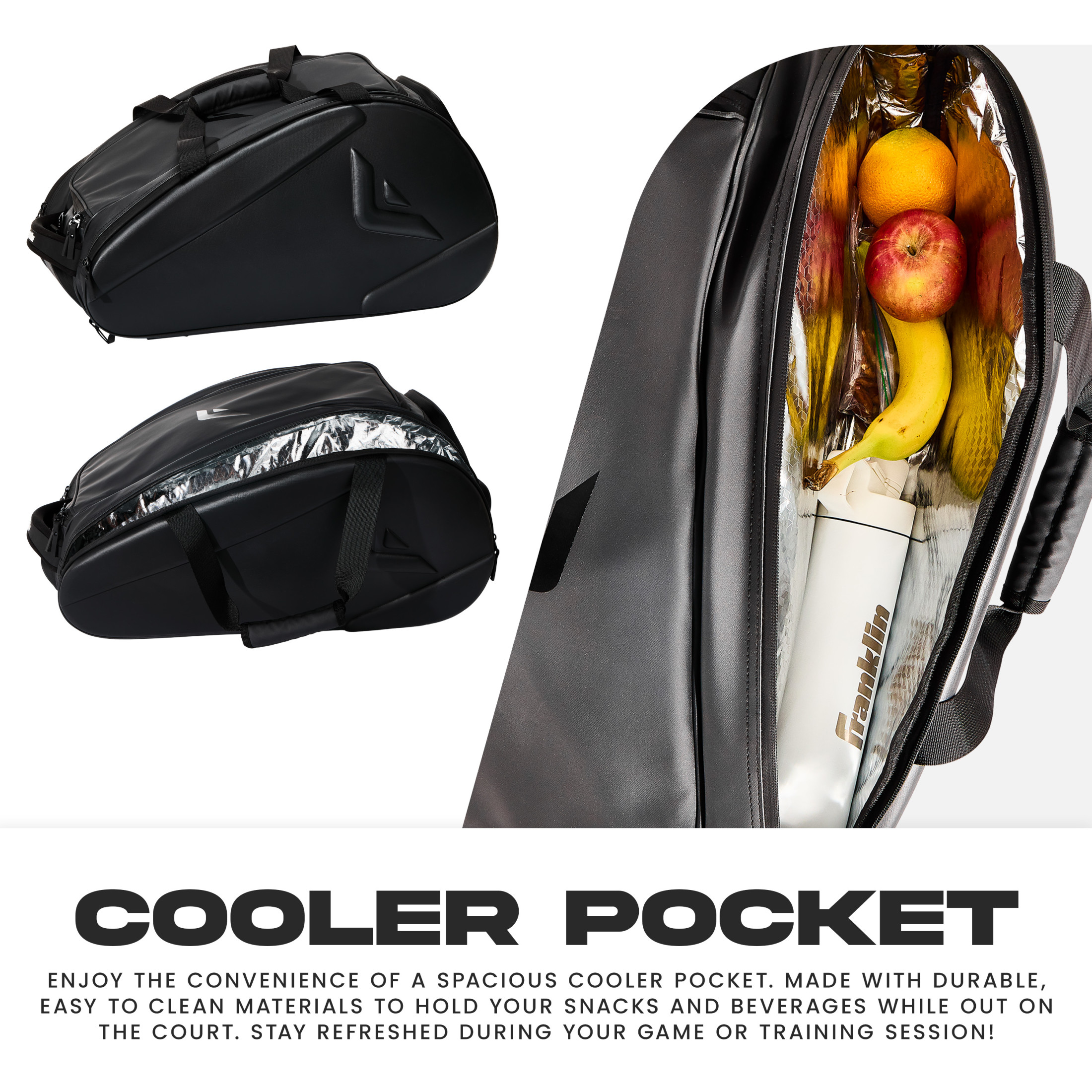 Franklin Sports Pro Series Bag II - Professional Pickleball Bag - Duffle/Backpack - Premium Storage - Charcoal