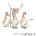 thumbnail image 3 of PVCS Fashion Trend Jewelry Pearl Exquisite Diamonds Ladies Necklace Earrings Set, 3 of 8