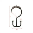 thumbnail image 4 of Utopia Alley Shower Hooks - Double Shower Curtain Rings for Bathroom - Rust Resistant Shower Curtain Hooks for Shower Curtain or Liner - Double Shower Curtain Hooks - Set of 12, Oil Rubbed Bronze, 4 of 10