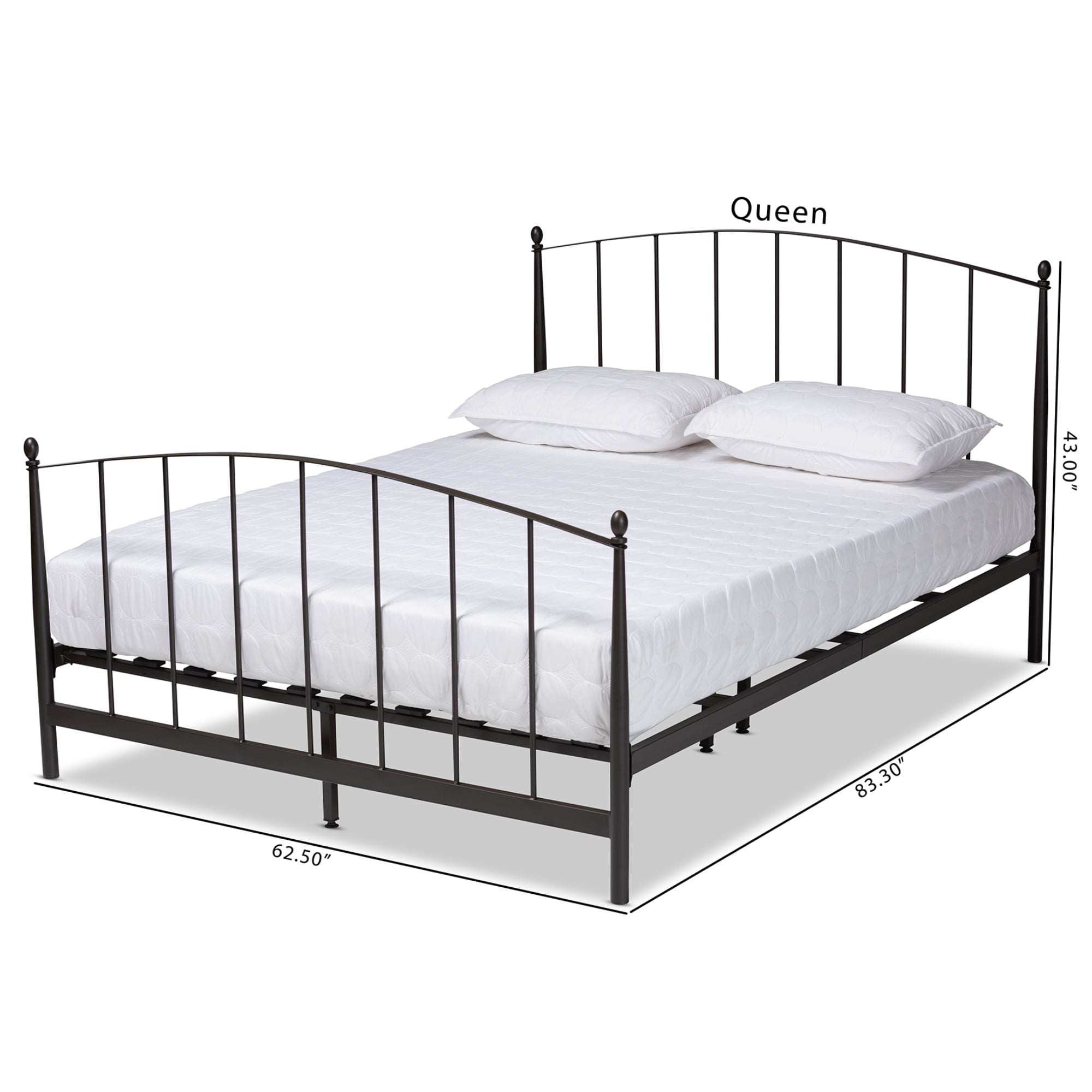 Baxton Studio Lana Modern Engineered Wood Platform Bed, Queen, Black