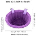 thumbnail image 2 of Meghna Kids Bike Basket Purple Woven for Kids Bike Handlebar Bike or Scooter, 2 of 8