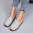 thumbnail image 2 of KaLI_store Womens Shoes Women's Comfortable Shoes Loafer Casual Fashion Flats Breathable Nurse Walking Ladies Slip On Shoes Grey,7.5, 2 of 5