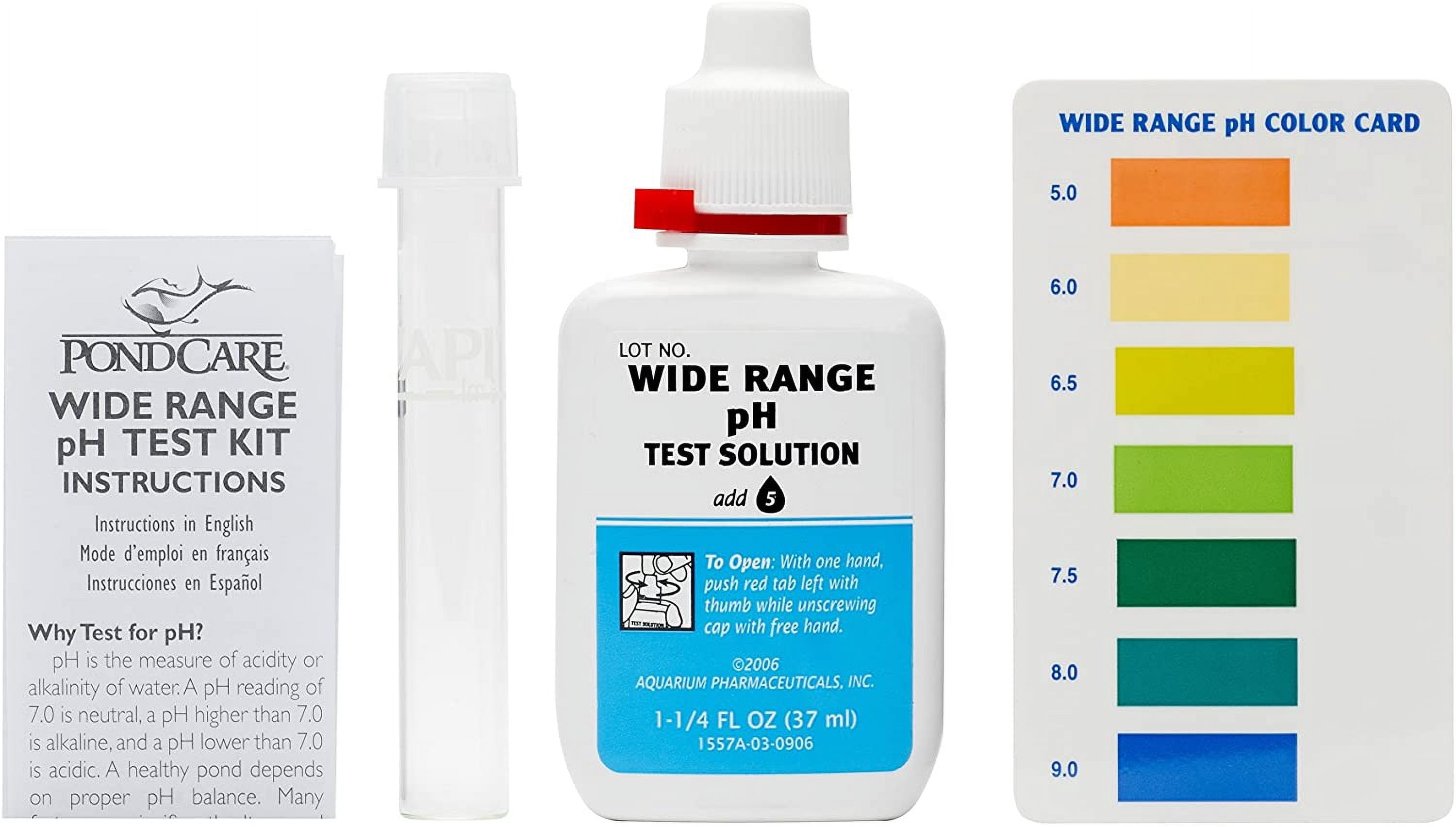 API Pond Wide Range pH Test Kit Reads pH 5.0 to 9.0 [Pond Testing and Thermometers, Pond Supplies] 3 count