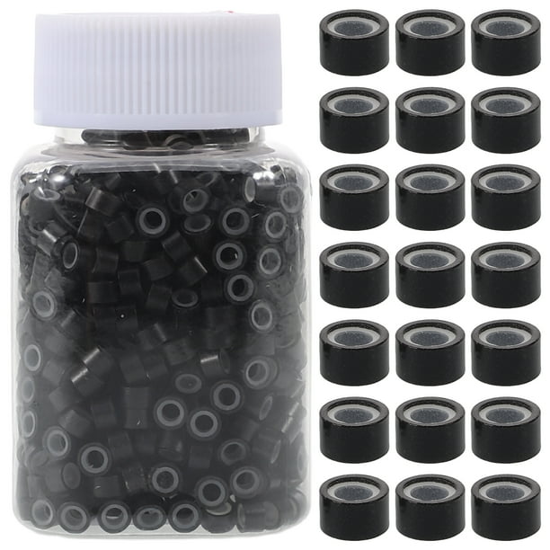 1000 cuentas de silicona para extensiones de cabello trenzado, herramientas para extensiones de cabello, microeslabones, anillos, accesorios para trenzas