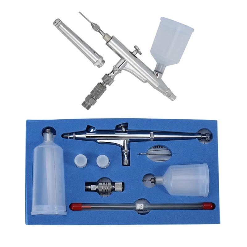 Gravity Feed Airbrush JP-131T Gravity Feed Double-Action Trigger Air-Paint Control Large Capacity Cup Airbrush Professional Kit